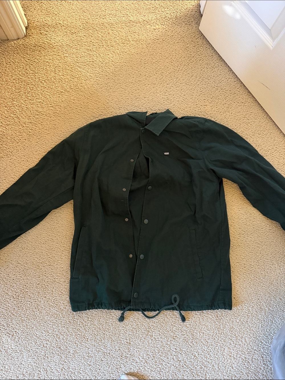 Vans Men’s Forest Green Windbreaker Coaches Jacket